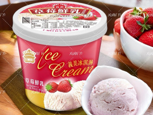 義美冰淇淋-草莓鮮乳500g